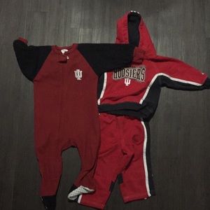 Indiana University Size 18M pajamas & 24M outfit